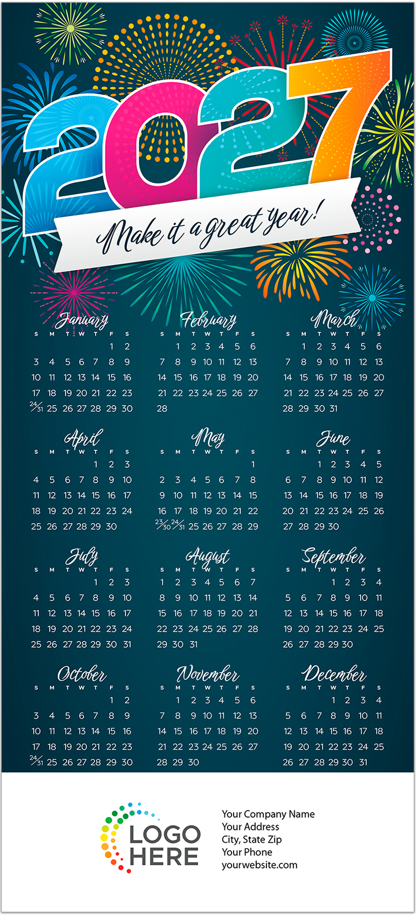 Dazzling Display Calendar Card C3484U-AA