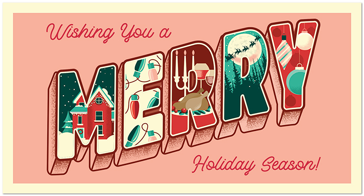 Merry Holidays Pocket Calendar C3493T-A