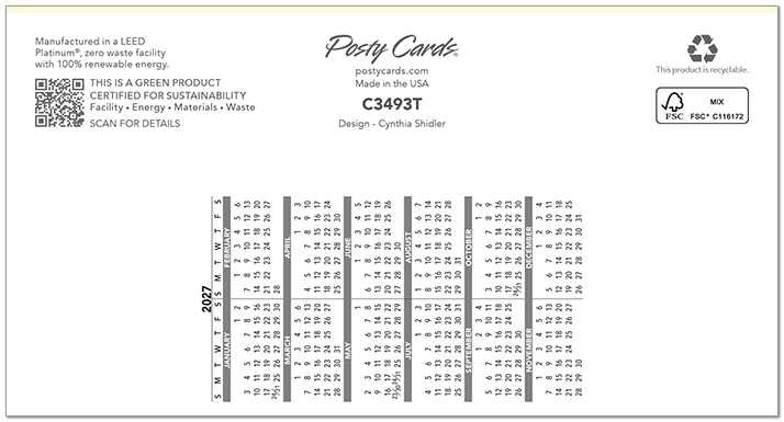 Merry Holidays Pocket Calendar C3493T-A
