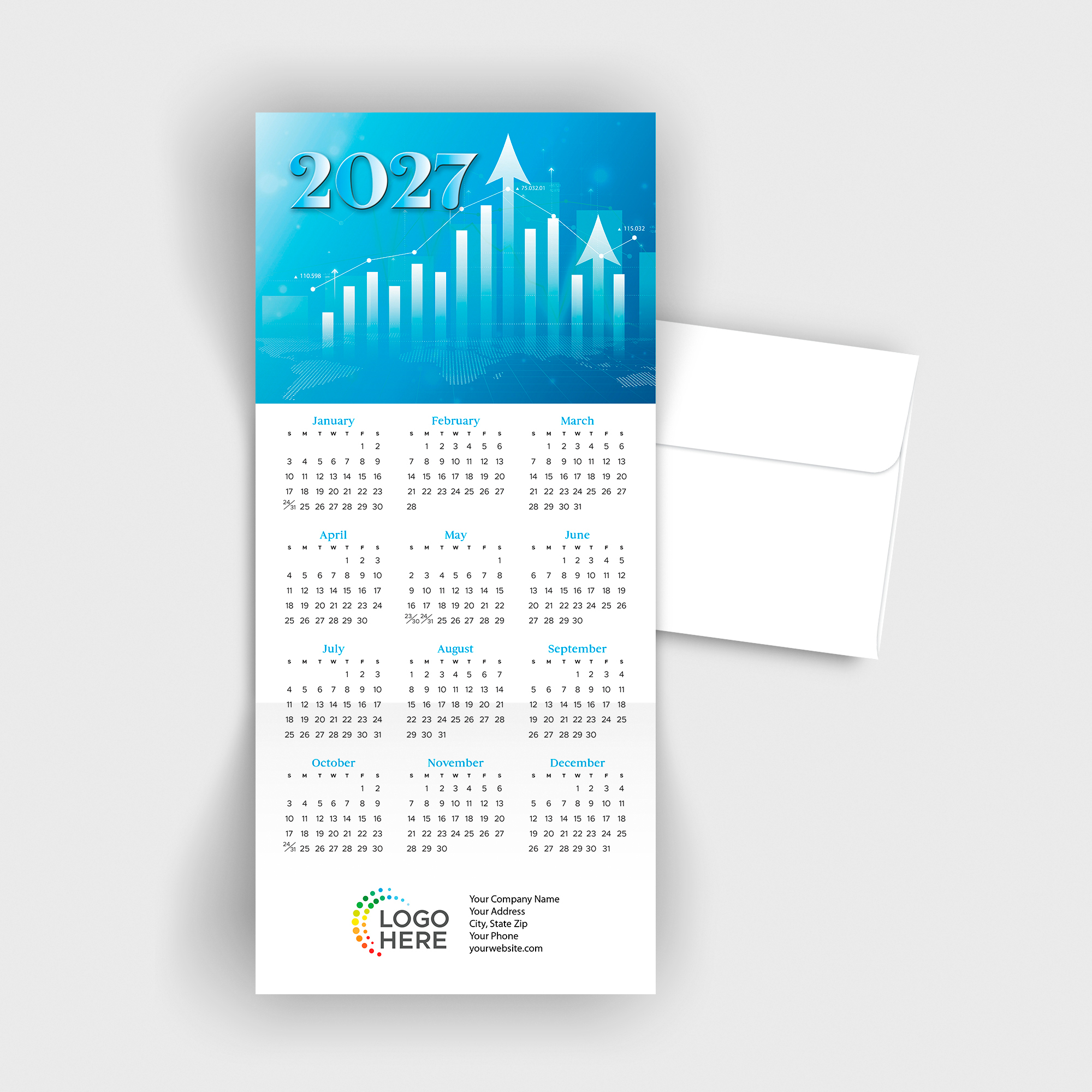 2027 Rise Calendar Card D3485U-AA
