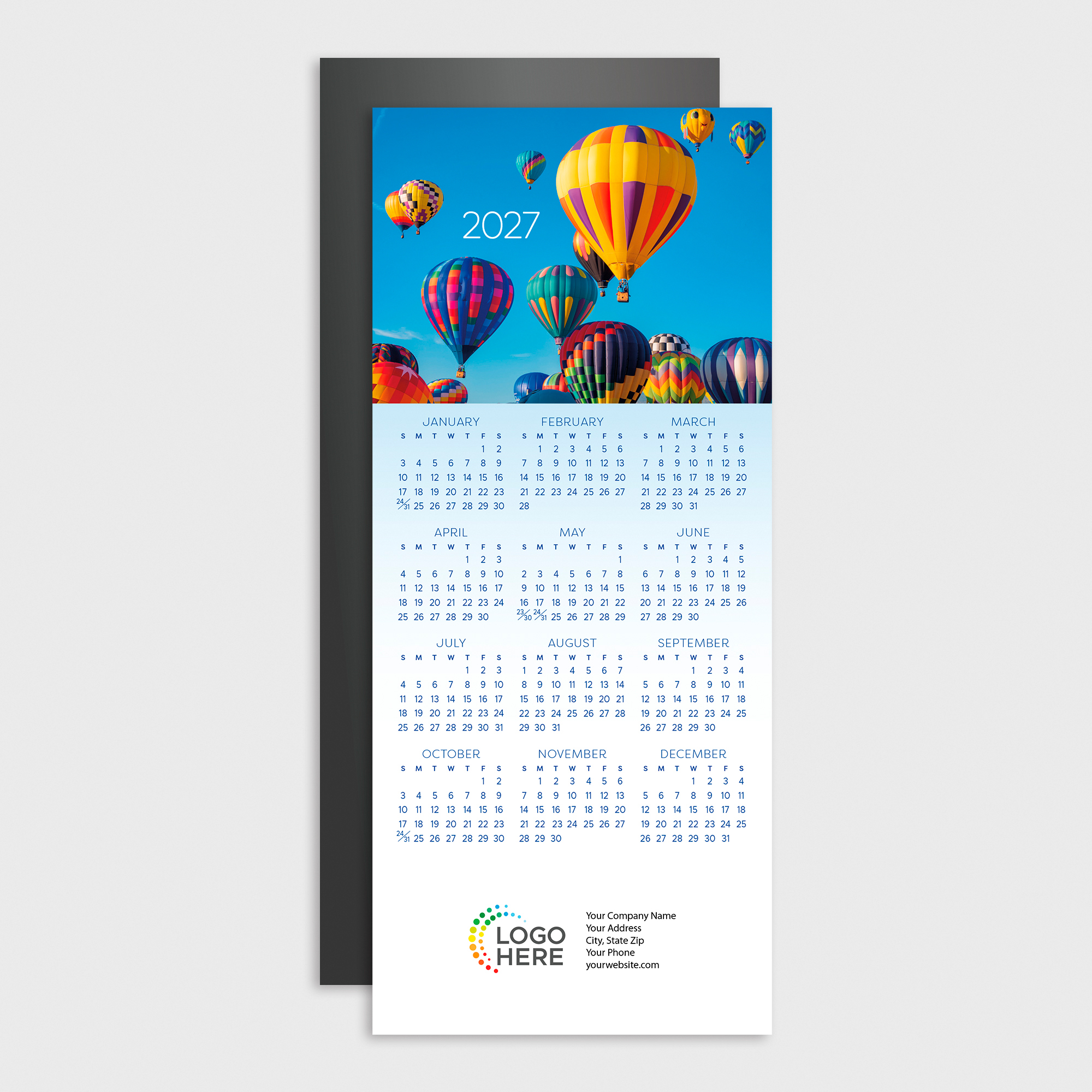 Balloon Adventure Magnetic Mini Calendar D3488Q-4B