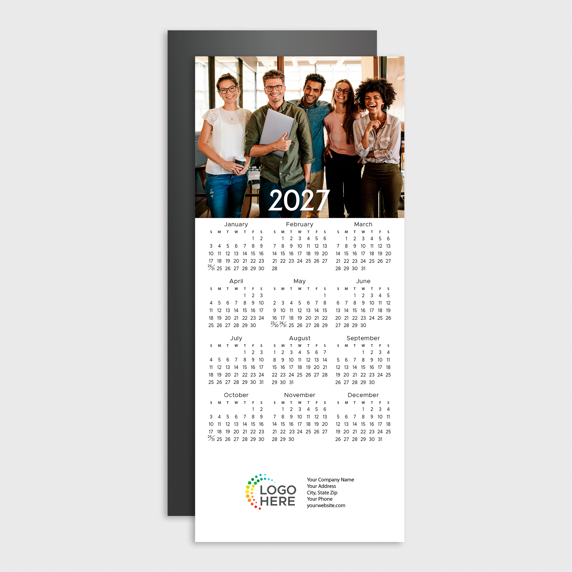Custom Magnetic Mini Calendar D3495Q-4A