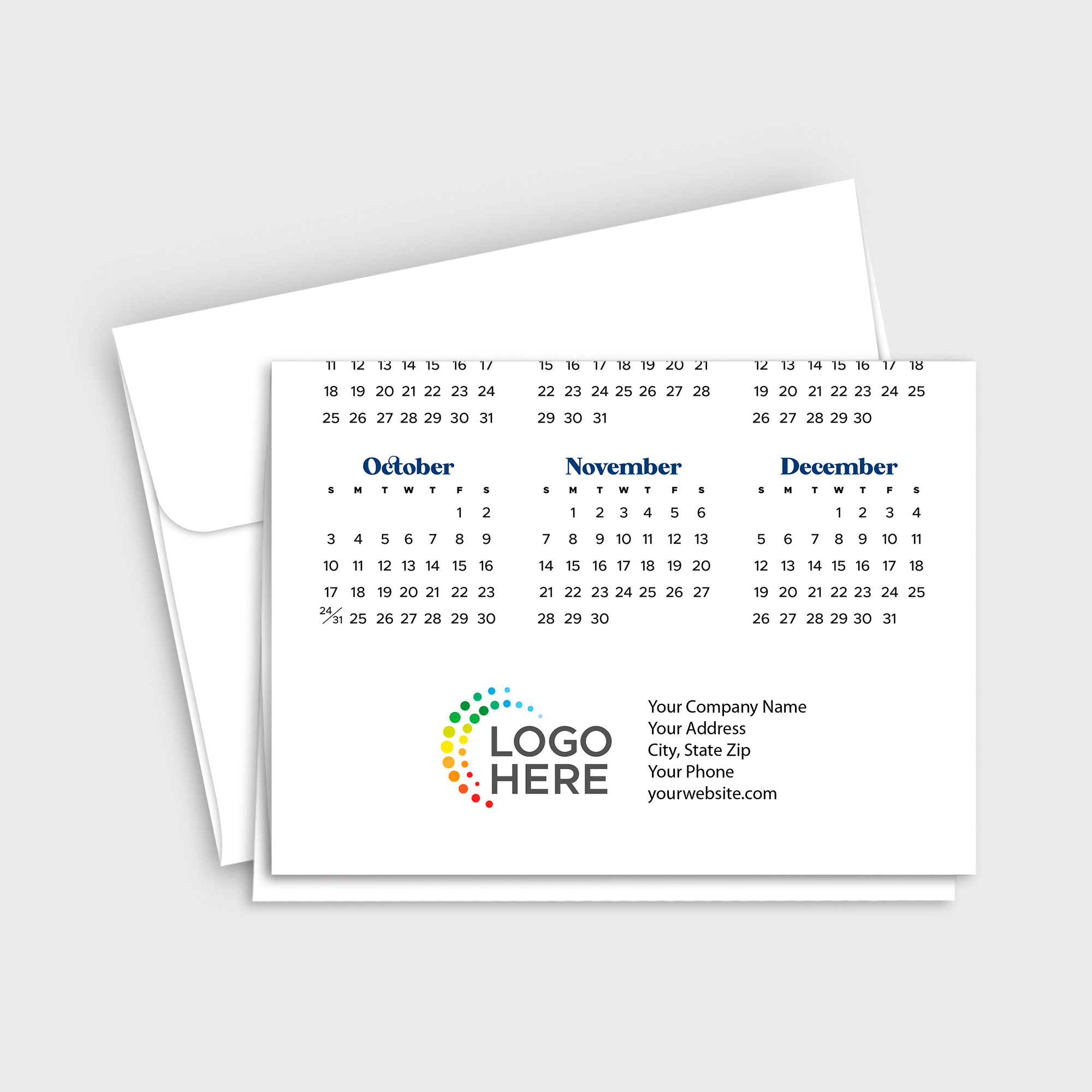 Polished Photo Calendar Card D3498U-4A