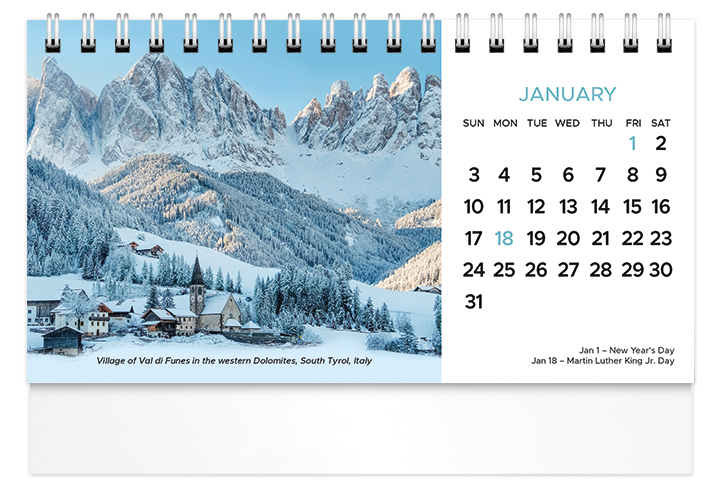 Scenic World Desk Calendar SW2027