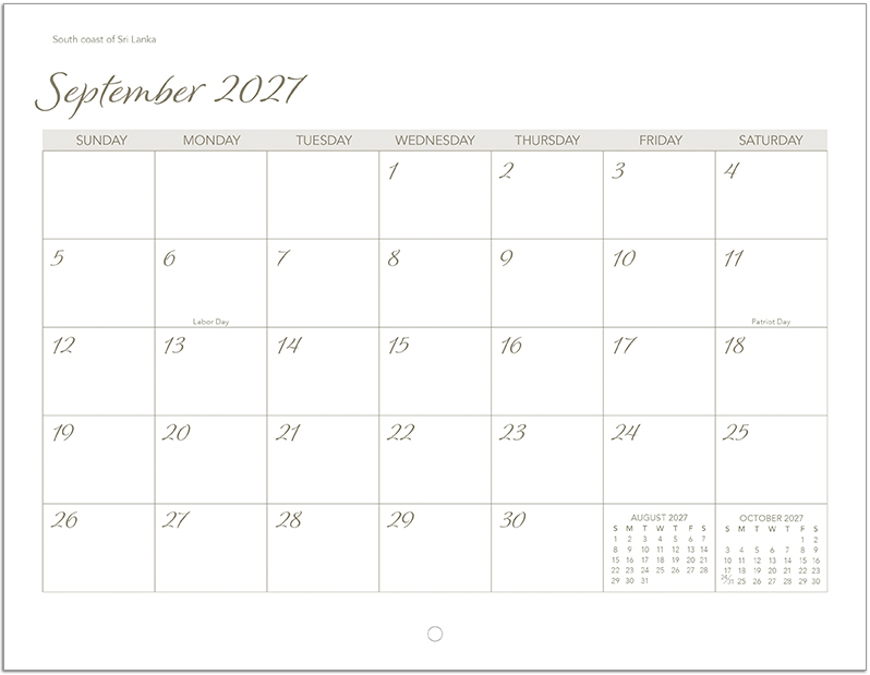 Scenic Beaches Wall Calendar DW27SBP