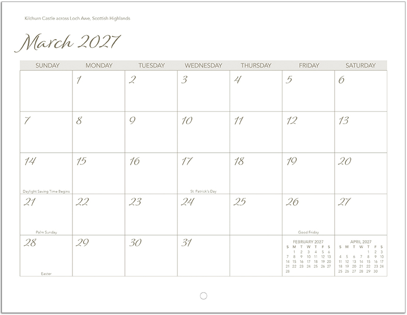 Scenic World Wall Calendar DW27SWM