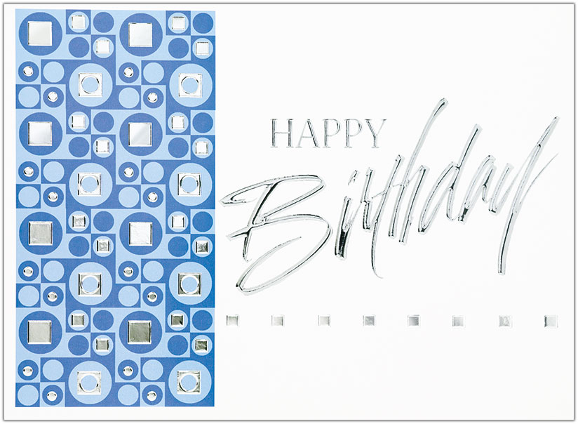 Contemporary Birthday Greeting Card 812U-X