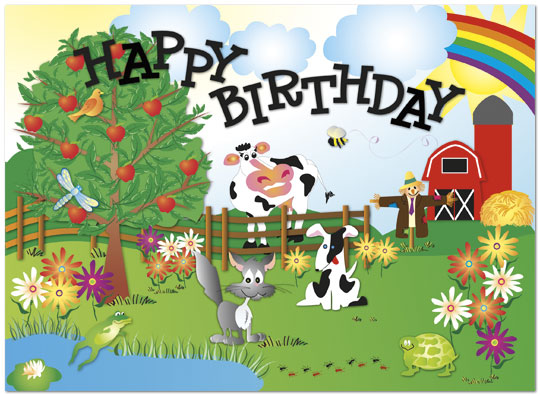 Hidden Picture Farm Birthday Card 923U-Y