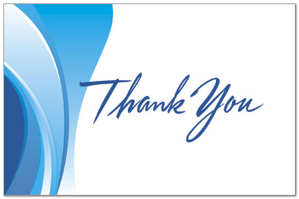 swirl thank you postcard