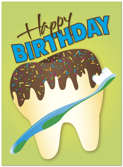 Tooth Cake Birthday Card 197U-Y