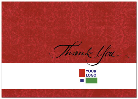 red logo thank you card custom business thank you card black and red thank you cards