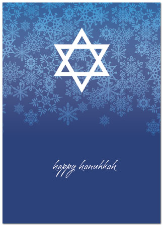 Star of David Hanukkah Card D1334D-A