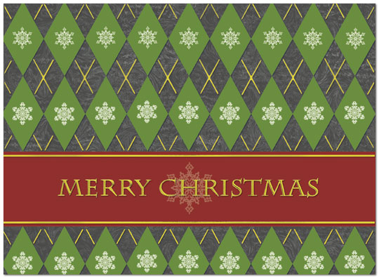 Argyle Christmas Card H1273G-AAA