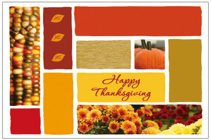 Seasonal Icons Thanksgiving Postcard H1234P-B