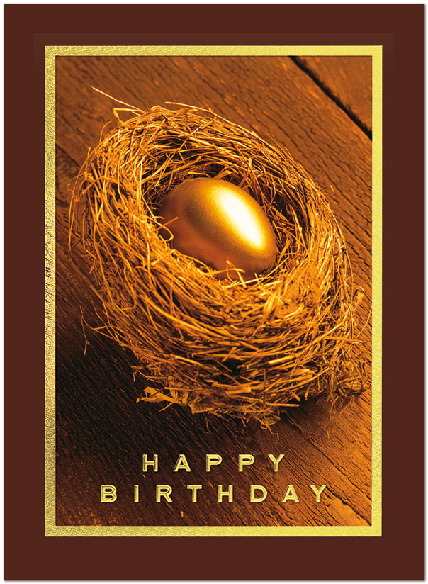 Nest Egg Birthday Card 129U-X