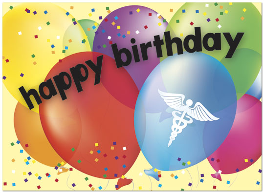 Medical Balloons Birthday Card A2070U-Y