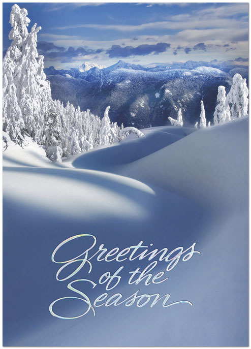 Snow Covered Slope Holiday Card H2196D-AA