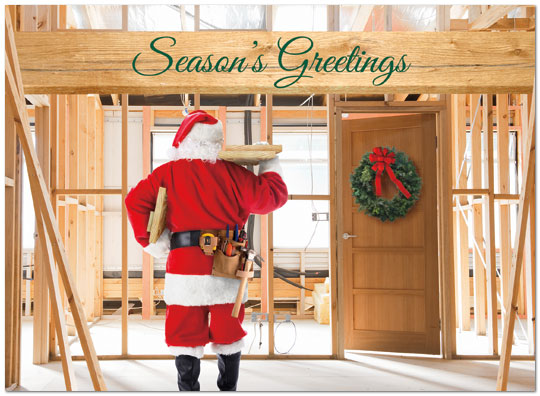 Santa Builder Holiday Card D3185U-A