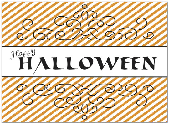 Halloween Stripes Card D4071U-Y