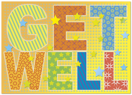 Bright Get Well Card D4100D-Y