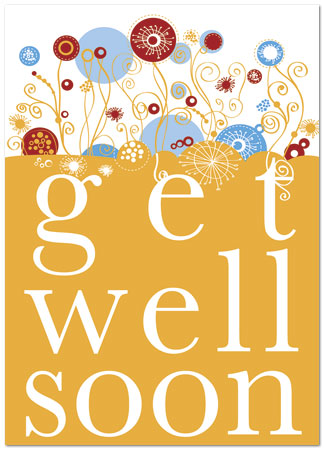 Get Well Floral Card D4101D-Y