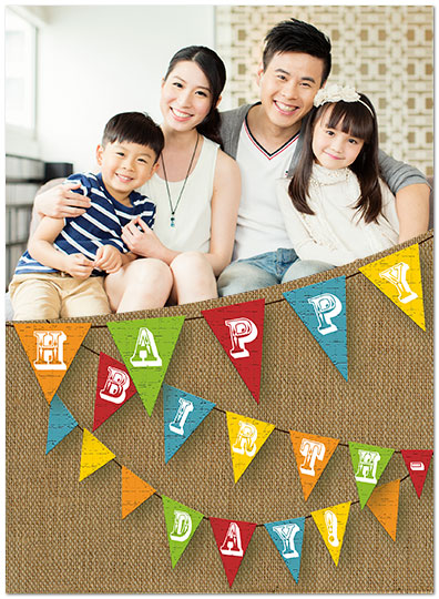Birthday Banner Photo Card D4195U-V