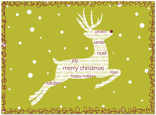 Reindeer Sentiments Christmas Card H4234U-A