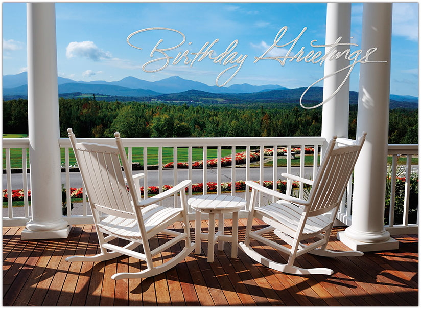 Porch View Birthday Card A4019U-X
