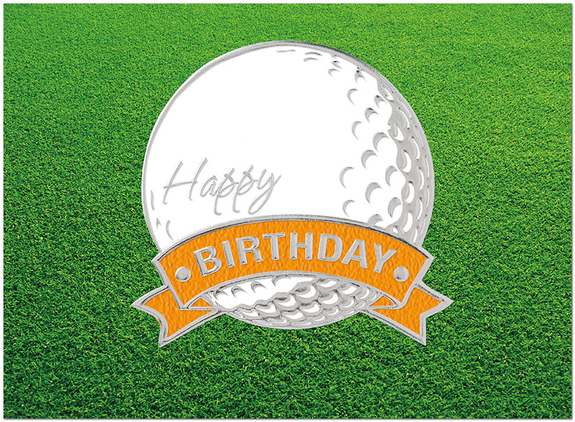 Golf Ball Birthday Card A4025U-X