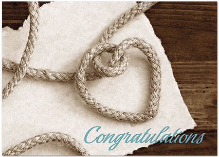 Die-Cut Congrats on Tying the Knot Wedding Card