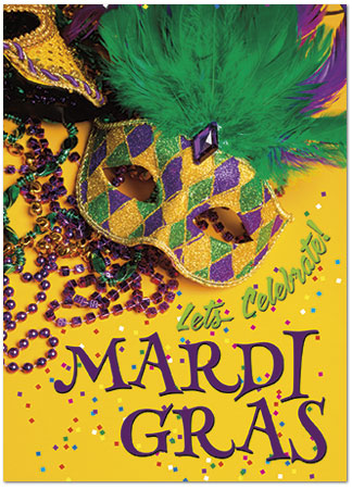 Mardi Gras Mask Card D5087D-Y