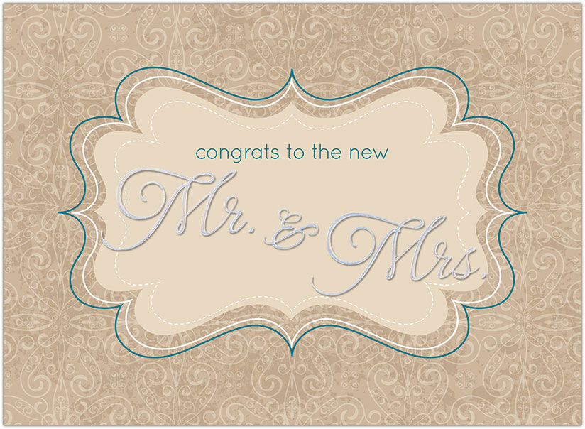 Mr & Mrs Wedding Congratulations Card