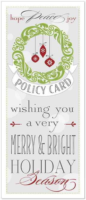 Merry & Bright Policy Card H6160L-A