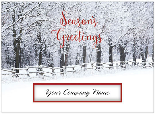 Snowy Trees Die Cut Card H6178U-AA