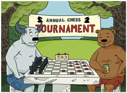 Bull & Bear Checkmate Card A7034U-Y