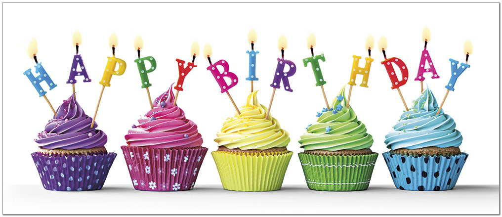 Bright Cupcakes Birthday Card A7024L-Y