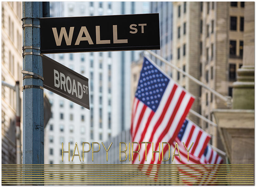Wall Street Birthday Card A7031U-X