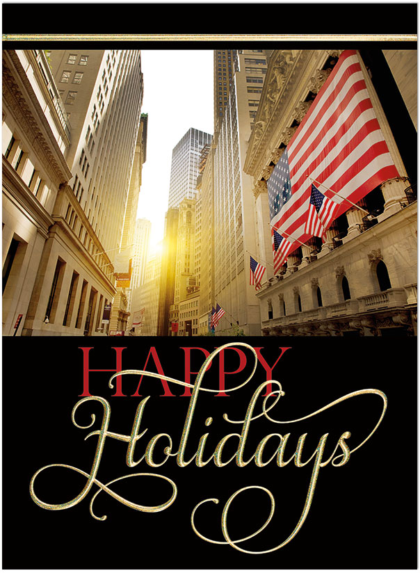 Wall Street Holiday Card Bulk Financial Holiday Cards Posty Cards
