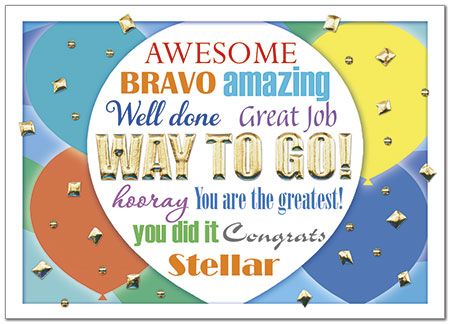 Way To Go Greeting Card | Employee Congratulations Cards | Posty Cards