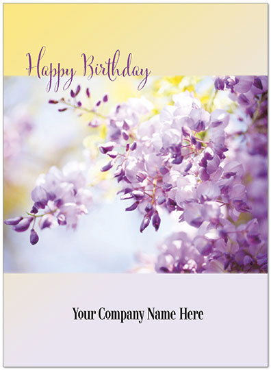 Floral Branch Name Card D8161U-V