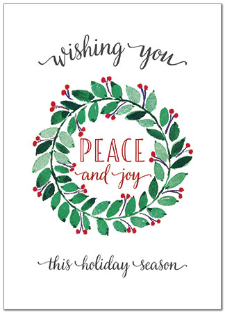 Peace and Joy Holiday Card D8204D-AA
