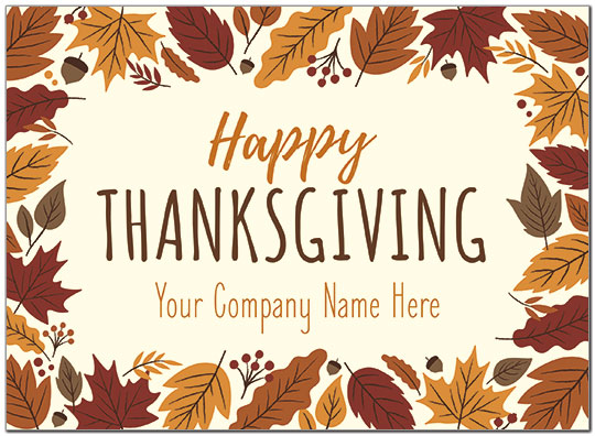 Leaf Border Name Card D8119U-4B