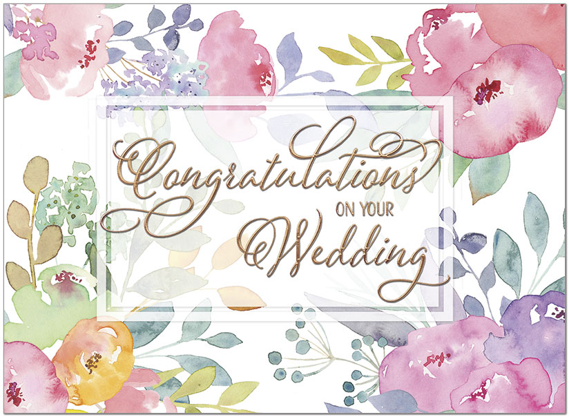 Floral Wedding Congratulations Card | Congrats Cards | Posty Cards