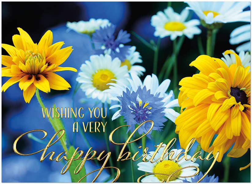 Wildflowers Birthday Card A9013U-X