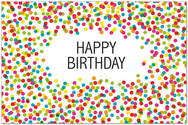 Confetti Birthday Postcard | Business Birthday Postcards | Posty Cards