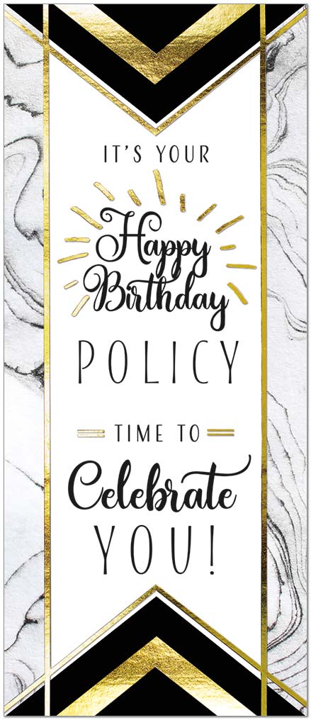 Policy Glitz Birthday Card A9030L-X