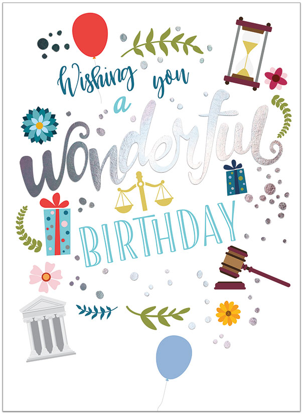 Legal Wishes Birthday Card A9039U-X