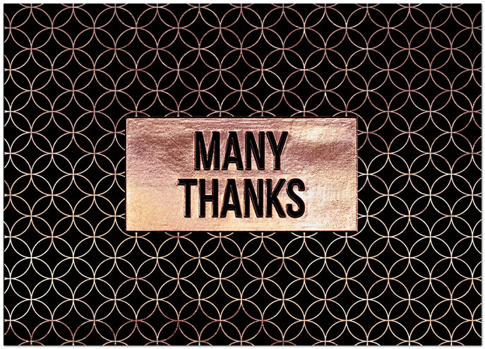Many Thanks Pattern Card A9067D-X