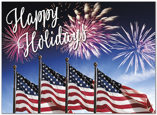 Fireworks Holiday Card D9187U-A