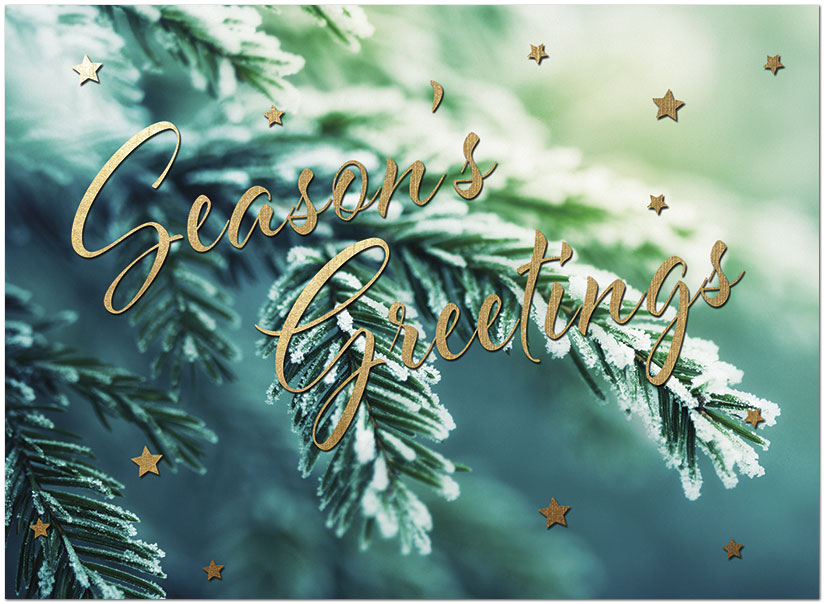 Evergreen Wishes Holiday Card H9164U-A